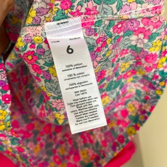 Brand New Carter’s 2-Piece Set Floral Peasant Top & Tailored Pink Shorts - Picture 8 of 16